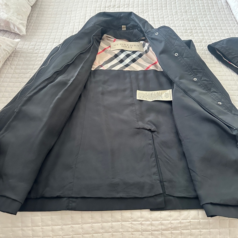 Burberry Women’s Black A Line Rain Trench Coat